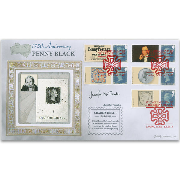 2015 175th Anniv. Penny Black Gen. Sht. BLCS 5000 Cover 3 - Signed J. Toombs