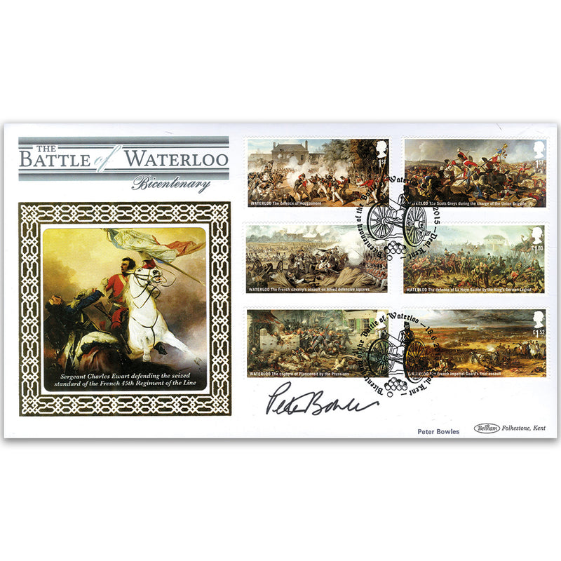 2015 Battle of Waterloo Stamps BLCS 2500 - Signed by Peter Bowles