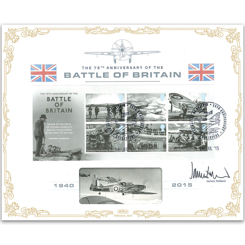 2015 Battle of Britain M/S BLCS 5000 - Signed by James Holland