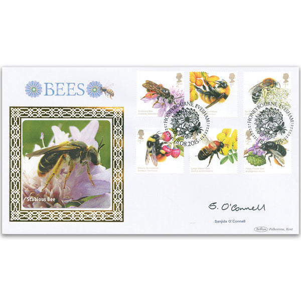 2015 Bees Stamps BLCS 2500 - Signed by Sanjida O'Connell