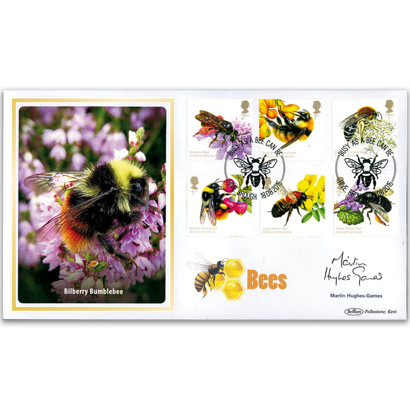 2015 Bees Stamps BLCS5000 Signed Martin Hughes-Games