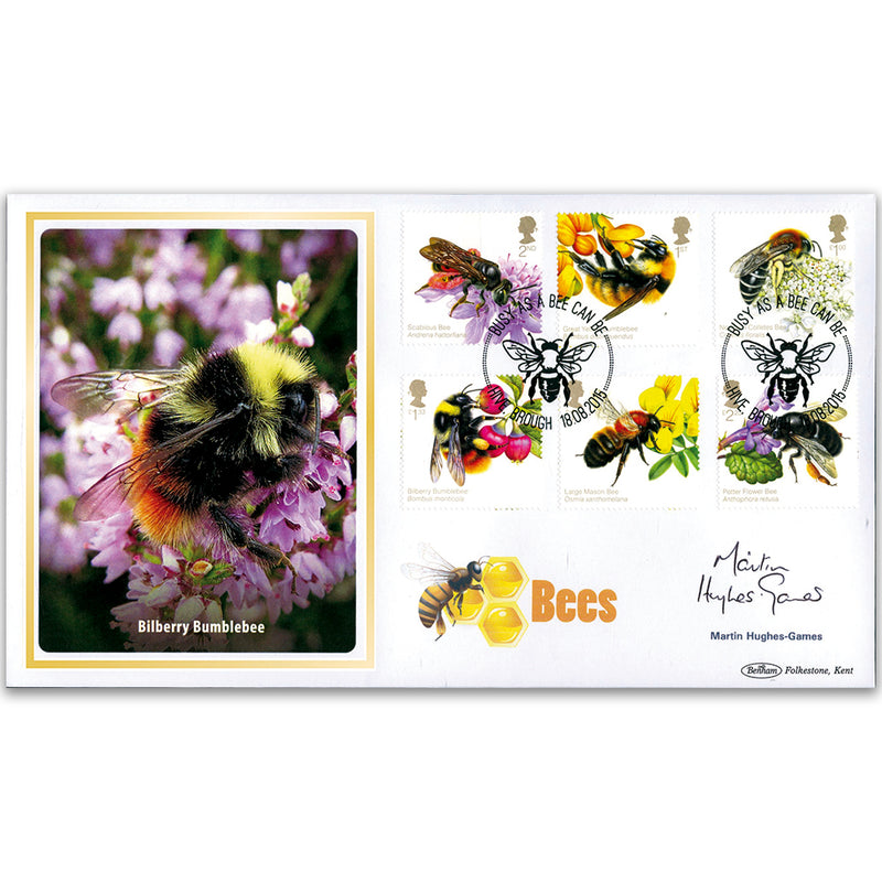 2015 Bees Stamps BLCS5000 Signed Martin Hughes-Games
