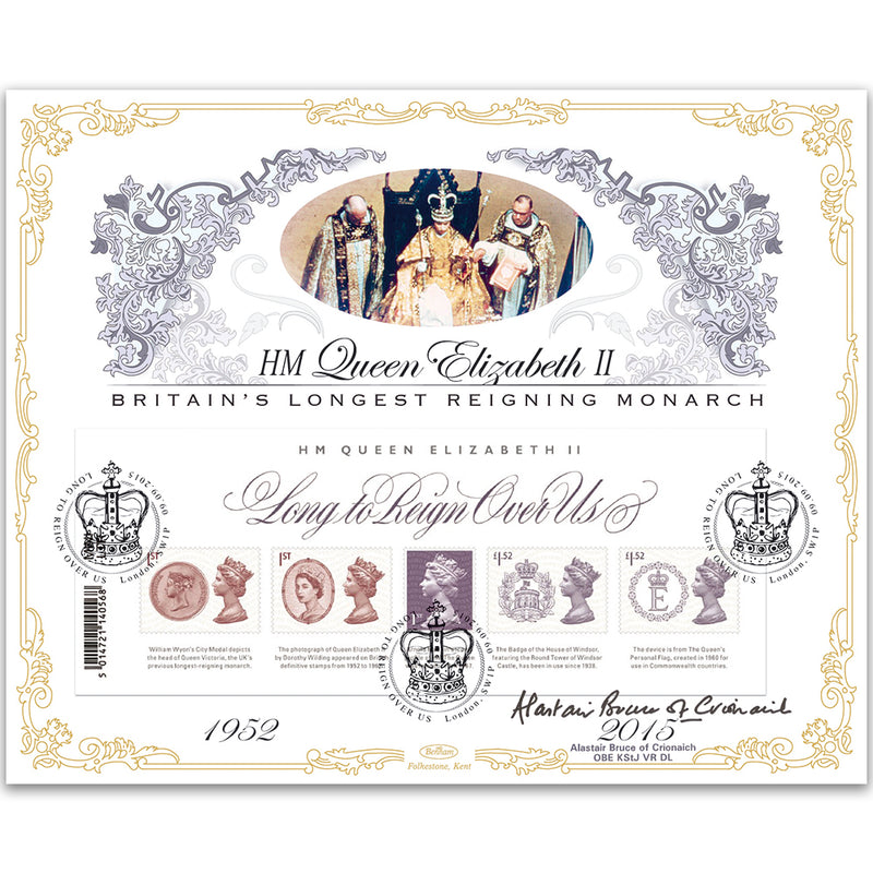 2015 Long to Reign Over Us Barcoded M/S - Limited Edition 1000 - Signed Alastair Bruce of Crionaich