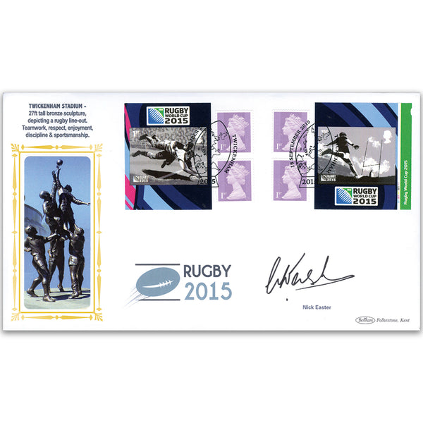 2015 Rugby World Cup Ret Bklt BLCS2500 Signed Nick Easter