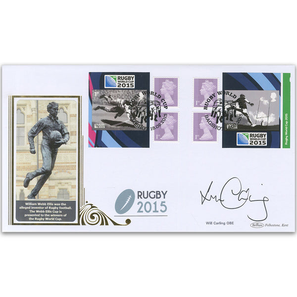 2015 Rugby World Cup Ret Bklt BLCS5000 Signed Will Carling OBE