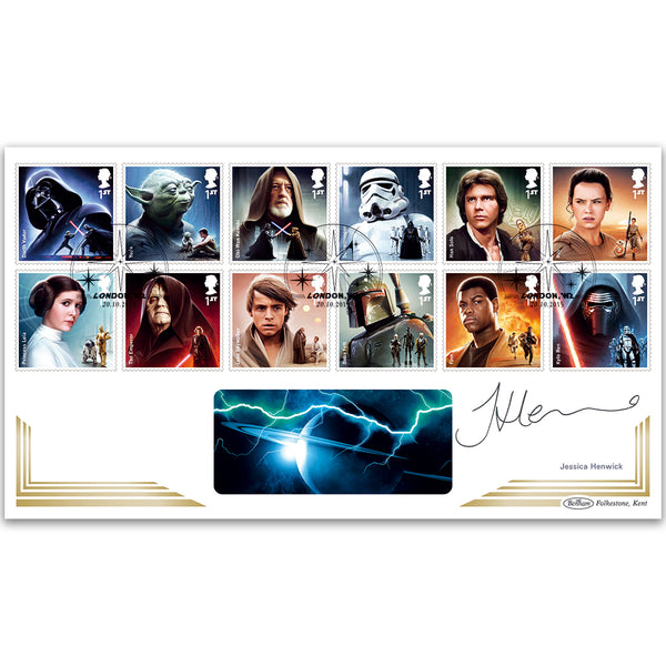 2015 Space Adventure Stamps BLCS 5000 - Signed Jessica Henwick