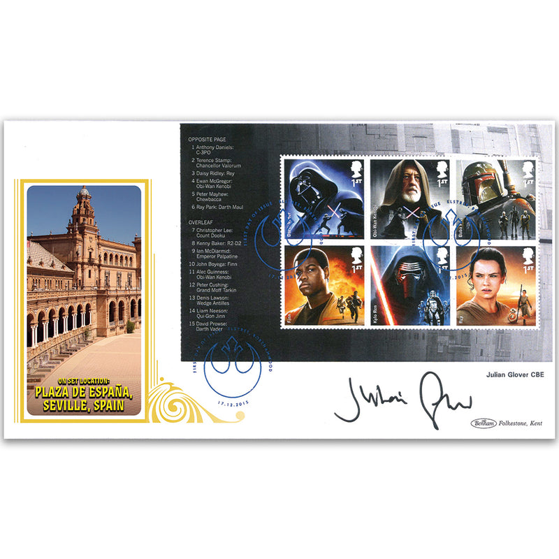 2015 Space Adventure Pres. Bklt BLCS P1 6 x 1st Darth - Signed by Julian Glover CBE