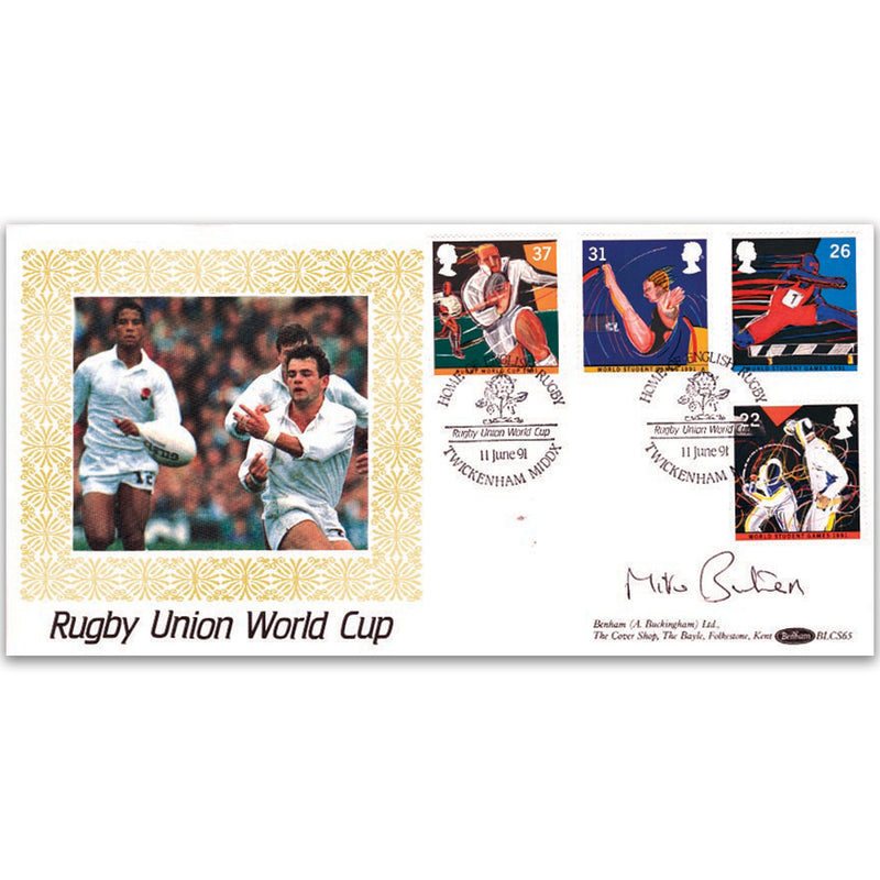 1991 Sport World Student Games - Rugby World Cup BLCS - Signed Mike Burton