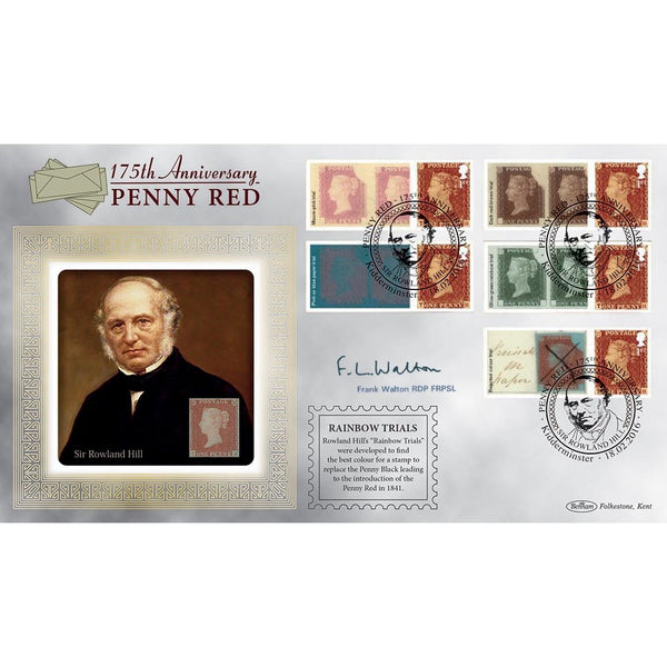2016 175th Anniversary Penny Red Generic Sheet BLCS Cover 1 - Signed by Frank Walton