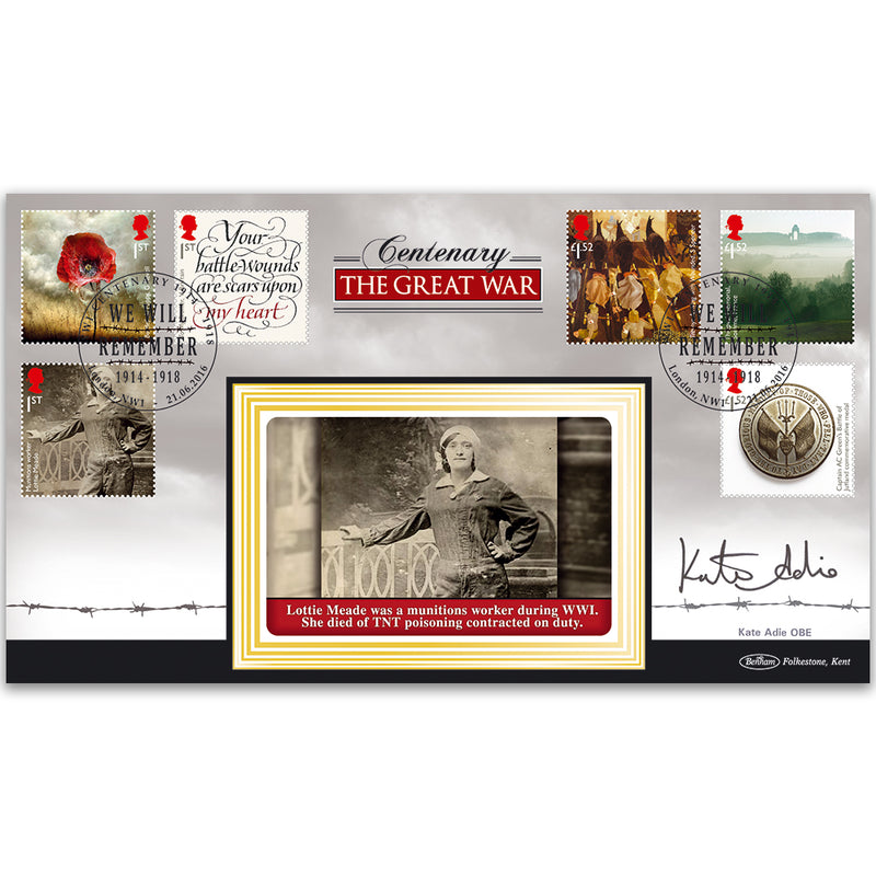 2016 WW1 Stamps BLCS 2500 - Signed by Kate Adie OBE