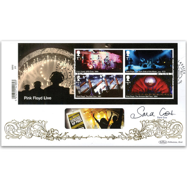 2016 Pink Floyd Barcoded Mini Sheet Ltd Ed 1000 - Signed Sara Cox
