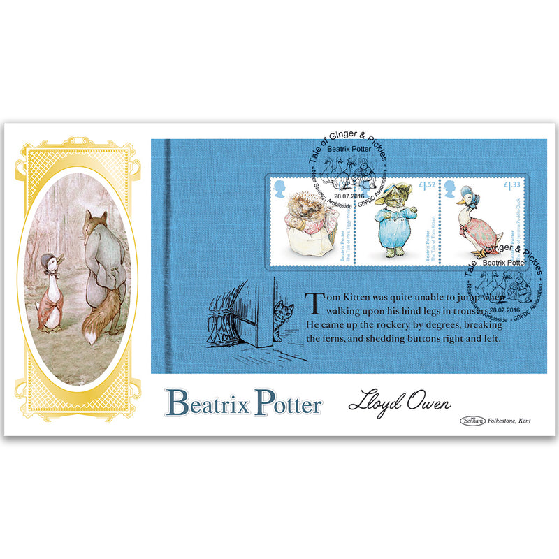 2016 Beatrix Potter BLCS Cover 2 - (P3) Tom Kitten - Signed by Lloyd Owen