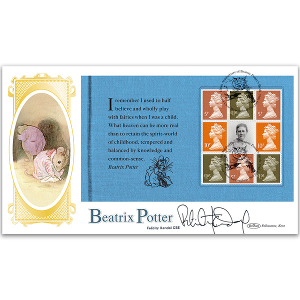 2016 Beatrix Potter PSB BLCS Cover 4 - (P4) Mixed Definitive Pane - Signed Felicity Kendal CBE