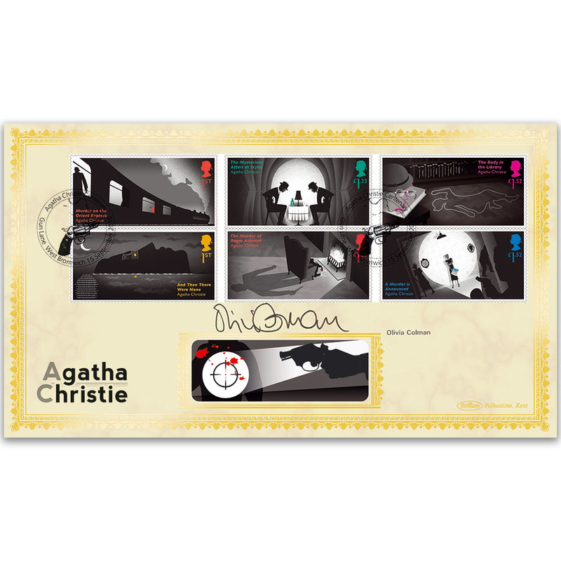 2016 Agatha Christie Stamps BLCS 2500 - Signed Olivia Colman