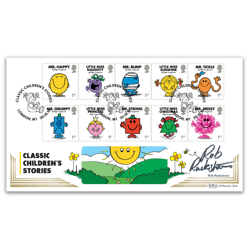 2016 Mr Men Stamps BLCS 5000 Signed Rob Rackstraw