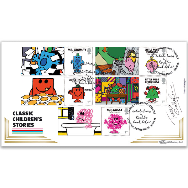 2016 Mr Men Generic Sheet BLCS 5000 - Cover 2 of 2 - Signed by Teresa Gallagher