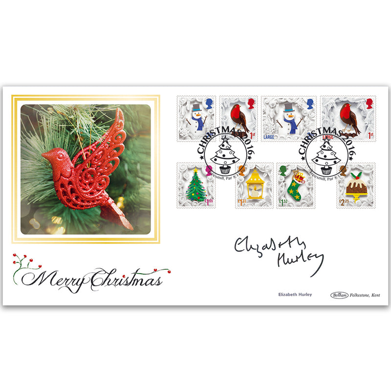 2016 Christmas Stamps BLCS 2500 - Signed by Elizabeth Hurley