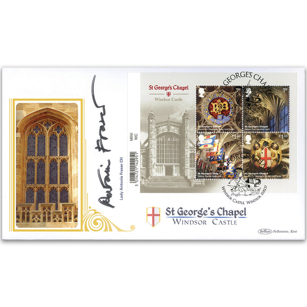 2017 Windsor Castle Barcoded Mini Sheet Ltd Ed 1000 Signed Lady Antonia Fraser CH