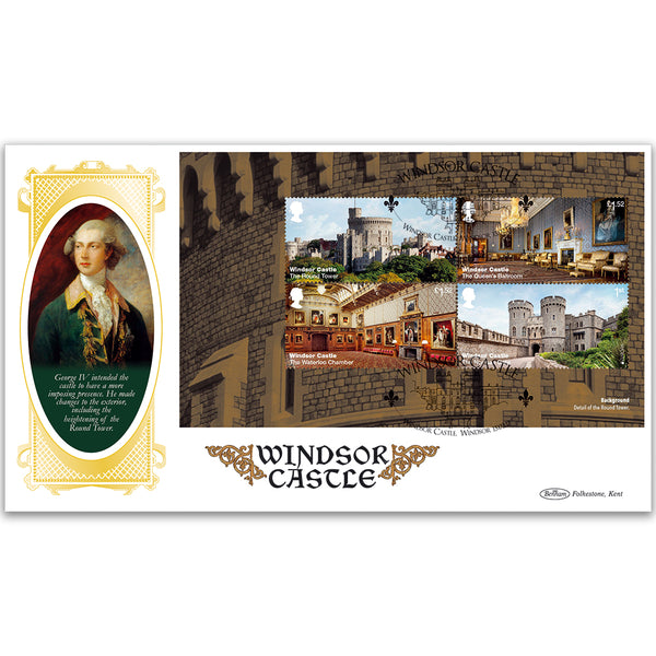 2017 Windsor Castle PSB BLCS Cover 1 - (P1) 2 x 1st/ 2 x £1.52 Pane