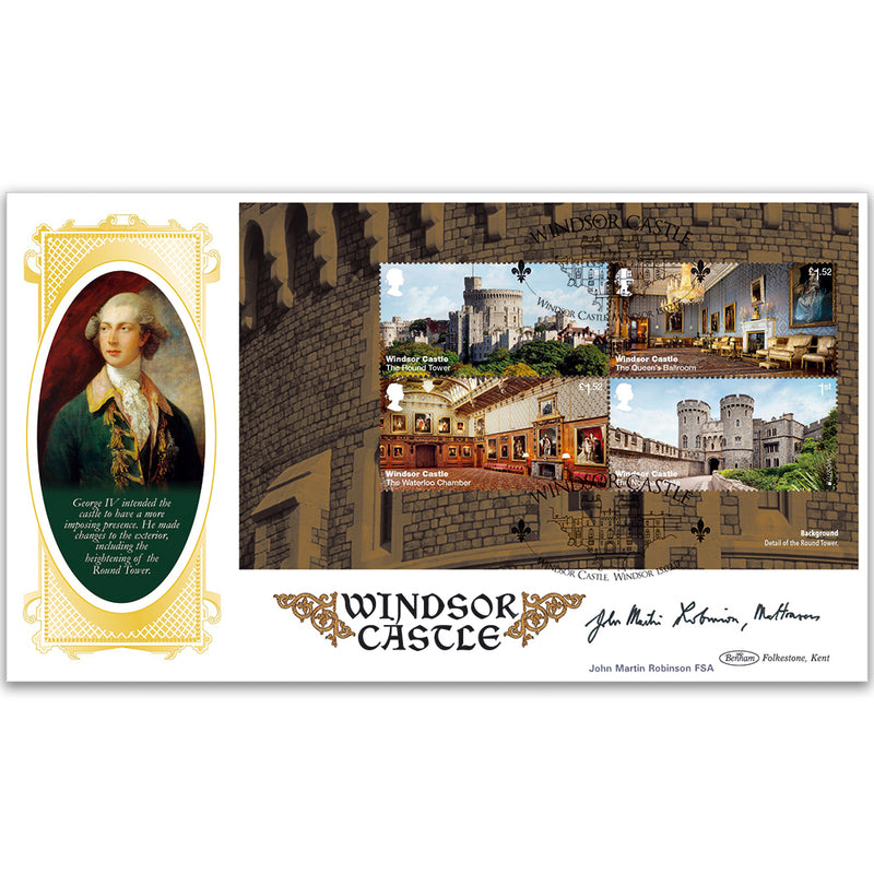 2017 Windsor Castle PSB BLCS Cover 1 - (P1) 2 x 1st/ 2 x £1.52 Pane - Signed John Robinson FSA