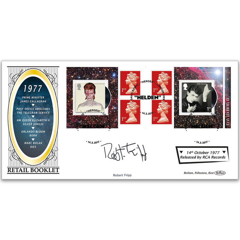 2017 David Bowie Retail Booklet BLCS 2500 - Signed Robert Fripp