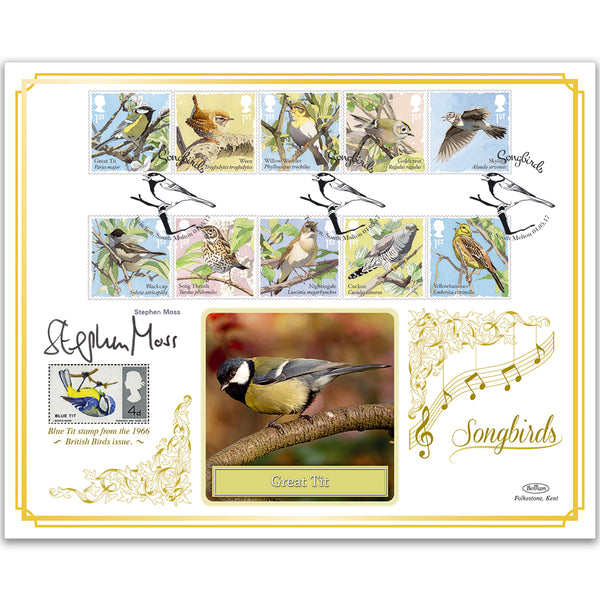 2017 Songbirds Stamps BLCS 5000 - Signed by Stephen Moss