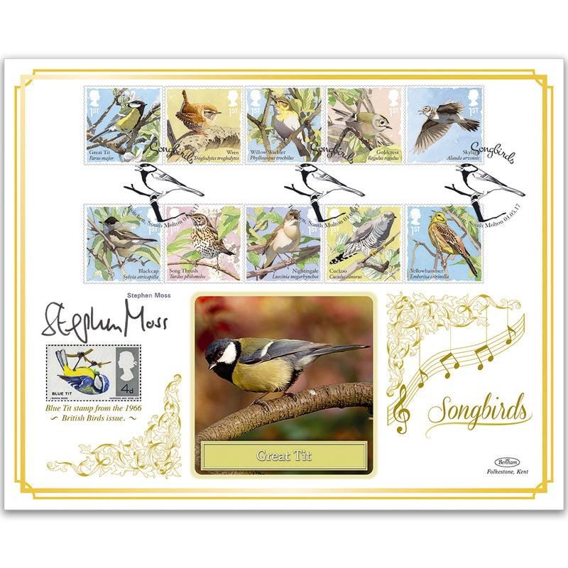 2017 Songbirds Stamps BLCS 5000 - Signed by Stephen Moss