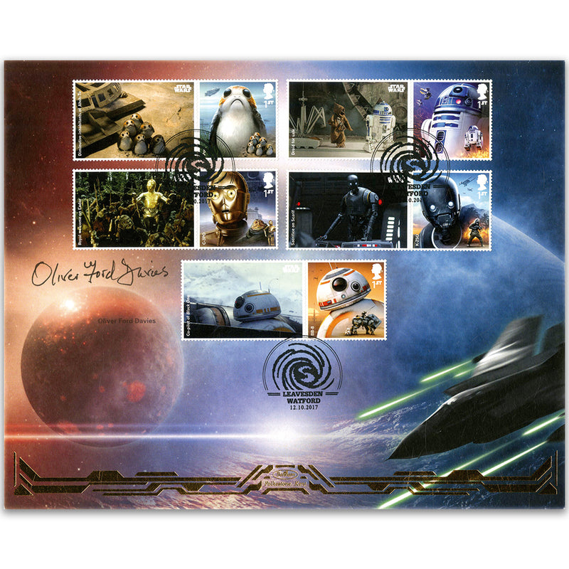 2017 Oliver Ford Davies Signed SPACE ADVENTURES GENERIC SHEET BLCS COVER 2