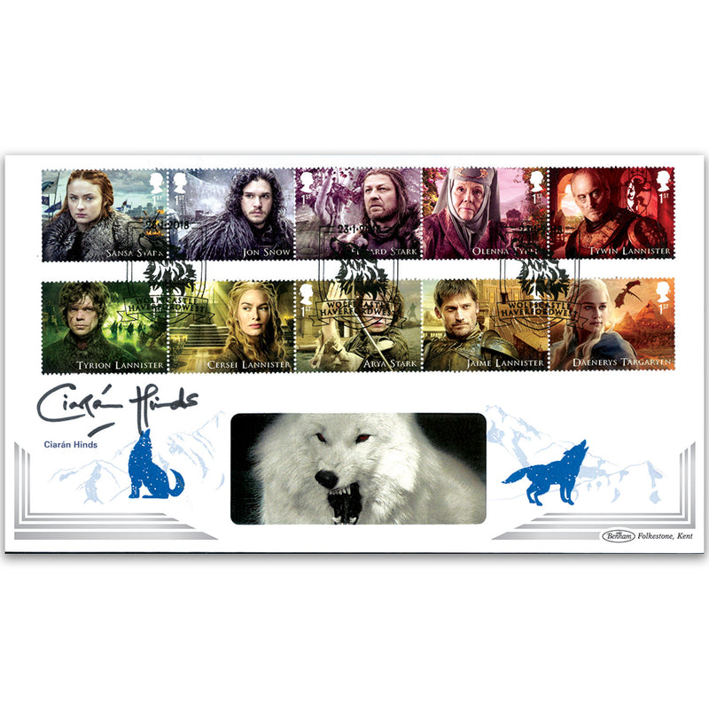 2018 Game of Thrones Stamps BLCS 5000 Signed Ciarán Hinds