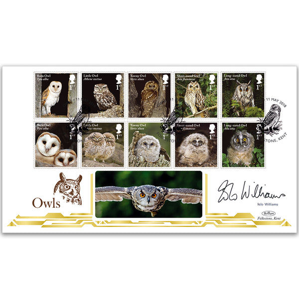 2018 Owls Stamps BLCS 5000 - Signed Iolo Williams