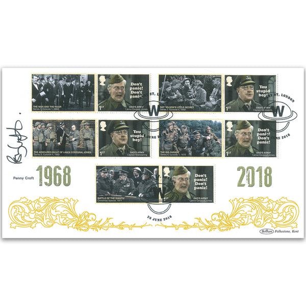 2018 Dad's Army Generic Sheet BLCS 5000 Cover 1 - Signed by Penny Croft