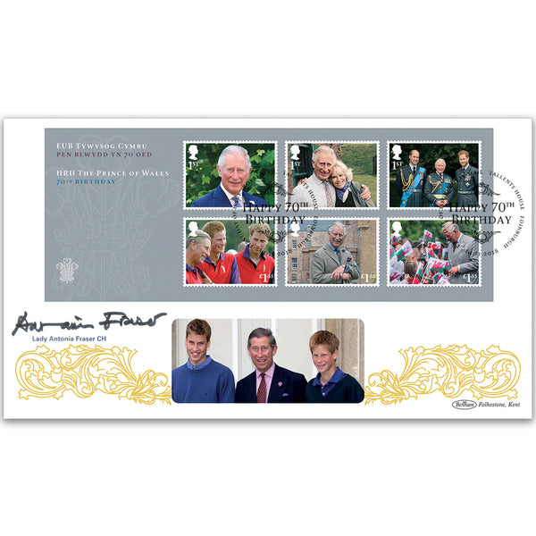 2018 Prince Charles 70th M/S BLCS 2500 Signed Lady Antonia Fraser CH