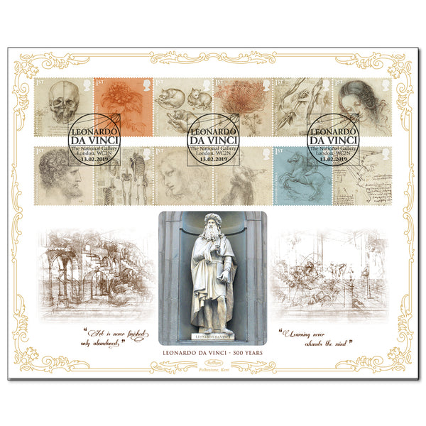 2019 Leonardo da Vinci Stamps BLCS 2500