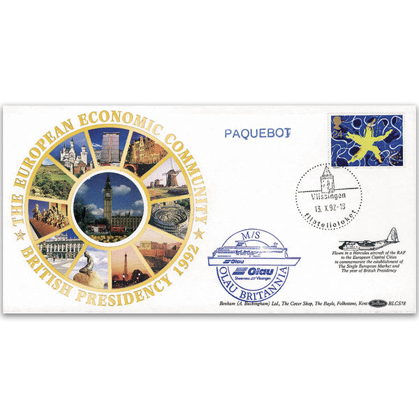 1992 Single European Market - Vlissingen Paquebot BLCS - Flown