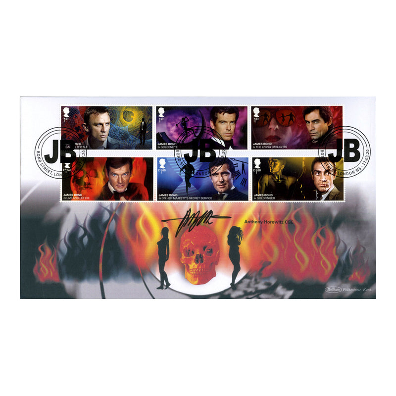 2020 James Bond Stamps BLCS 5000 Signed Anthony Horowitz CBE