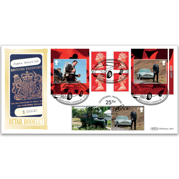 2020 James Bond Retail Bklt Doubled Commem Sheet Stamp