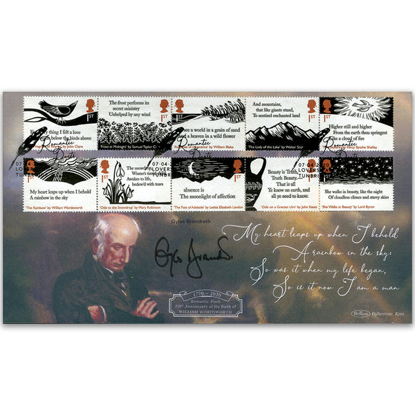 2020 Romantic Poets Stamps BLCS 5000 Signed Gyles Brandreth