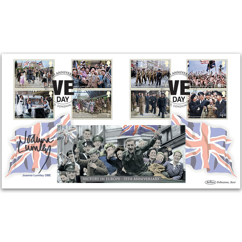 2020 End of WWII Stamps BLCS 5000 Signed Joanna Lumley OBE