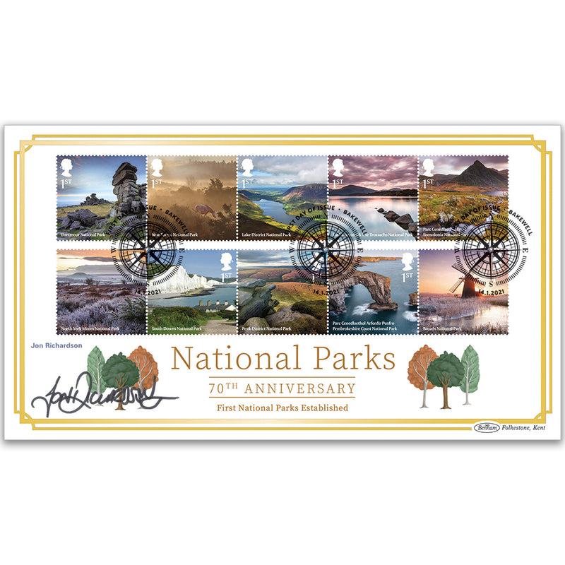 2021 National Parks Stamps BLCS 2500 Signed Jon Richardson