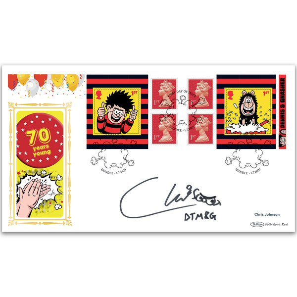 2021 Dennis and Gnasher Retail Booklet BLCS 2500 Signed Chris Johnson