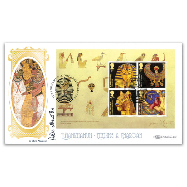 2022 Tutankhamun PSB BLCS Cover 1 - (P1) 2x1st, 2x£1.85 Pane Signed Dr Chris Naunton