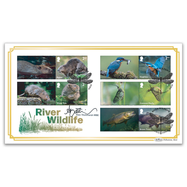 2023 River Wildlife Collector Sheet BLCS Cover 1 Signed Alan Titchmarsh MBE
