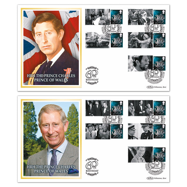 2008 HRH Prince Charles Prince of Wales 60th Birthday Commemorative Sheet - Special Pair