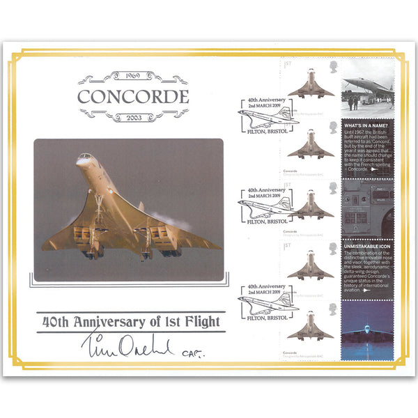 2009 Concorde Generic Sheet Cover 3 - Signed Capt. Tim Orchard