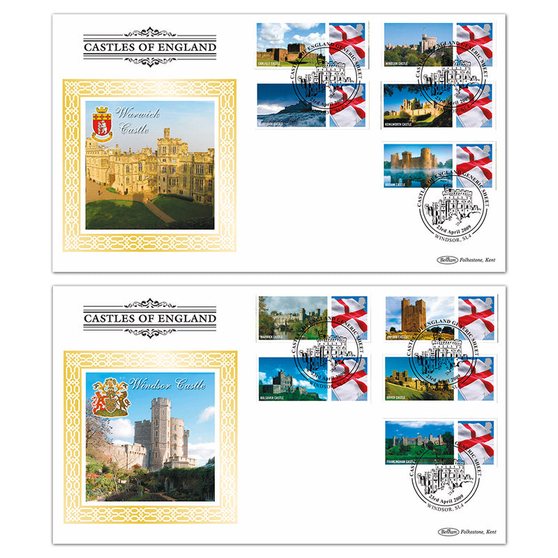 2009 Castles of England Generic Sheet Pair of Covers