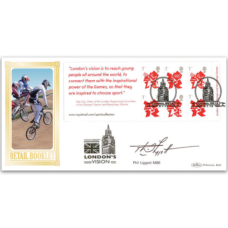 2012 Olympic Games Defin Retail Booklet BLCSSP - Signed by Phil Liggett MBE