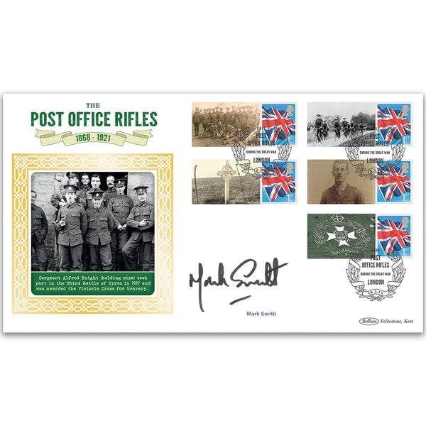 2015 Post Office Rifles Comm. Sheet BLCSSP- Cover 2 Signed Mark Smith