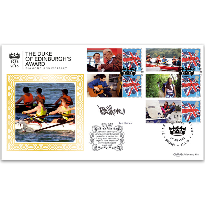 2016 Duke of Edinburgh Award Diamond Anniversary Comm. Sheet BLCSSP Cover 2 - Signed by Ken Hames