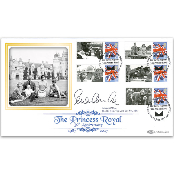 2017 Princess Royal Commemorative Sheet BLCSSP - Cover 1 Signed Lord Coe