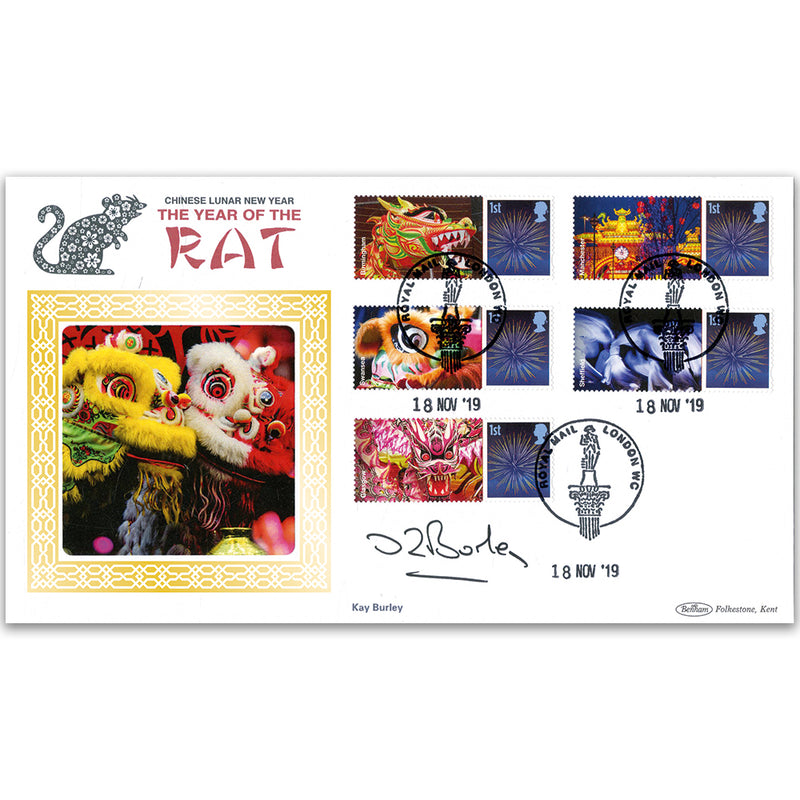 2019 Kay Burley Signed YEAR OF THE RAT GENERIC SHEET BLCSSP - COVER 1
